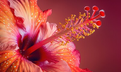 Macro picture of hibiscus glower