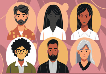 A group of people with different hair colors and facial features