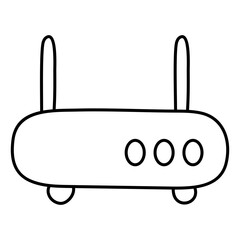 Obraz premium Modern design icon of wifi router