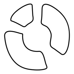 Obraz premium A linear design, icon of slice chart