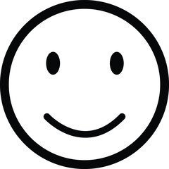Smile Emoji, Smile icon, Happy face, smiley face icons, Emoji outline black