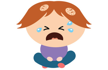 Alopecia areata is an autoimmune condition causing patchy hair loss on the scalp, face, and body. It occurs when the immune system attacks hair follicles, leading to sudden, vector