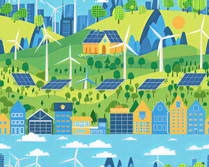 Seamless image of recycling