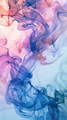 Colorful abstract smoke background with pink and blue hues