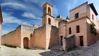 Fototapeta premium 中東 イラク イラン アフガニスタン パキスタン スペイン モロッコ 街並み 石の街 石の建築物 テレビ会議背景用 ZOOM会議背景用