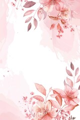 Elegant Floral Background with Delicate Pink Blooms and Pastel Tones