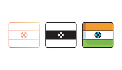 Flag icon design with white background stock illustration