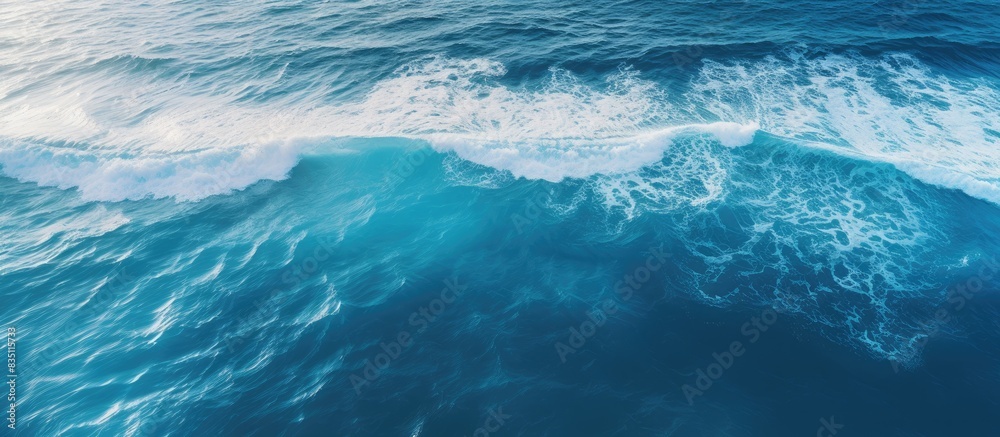 Poster aerial view of the sea with copy space image.