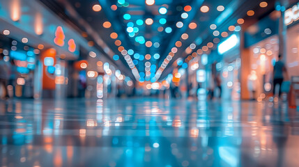 Blurred shopping people in shoppingmall background.
