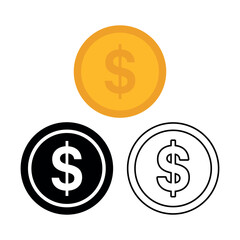 Dollar Coin Multiple Styles