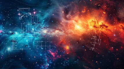 Space themed educational background