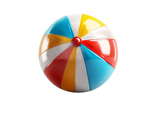 Obraz premium Beach ball die cut PNG style isolated on white and transparent background