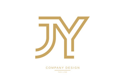 JY, YJ Abstract Letters Logo Monogram Design Font Icon Vector Initials