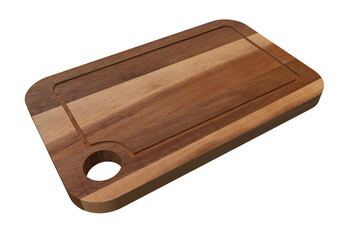 3D rendering of a wooden cutting board