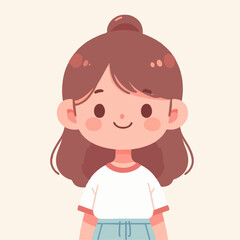 illustration of child. Happy smile kids