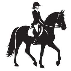 Lady on Horse Vector
