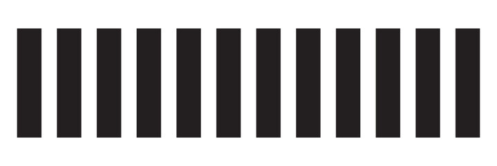 Slash divider. Slash line border. Diagonal parallel lines divider strip. Angle of tilt stripes. Black pattern of footer isolated on white background.