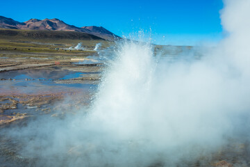 View of Geysers del Tatio at Atacama Desert - Atacama, Chile