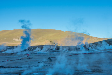 View of Geysers del Tatio at Atacama Desert - Atacama, Chile