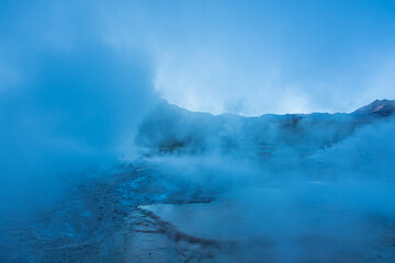View of Geysers del Tatio at Atacama Desert - Atacama, Chile