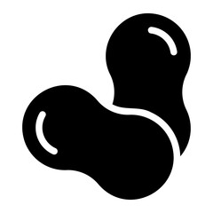 peanut glyph icon