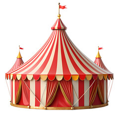 Circus Tent Isolated on White Background, transparent png