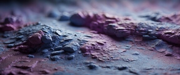 Background image of texture of plaster in blue and purple tones with light area and traces of...