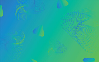 Abstract blue green color background curve triangle lines pattern