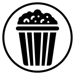 popcorn glyph icon