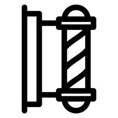 barber pole line icon vector illustration isolated on white background