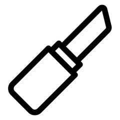 lipstick line icon vector illustration isolated on white background