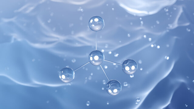 carbon tetrafluoride molecular structure, 3d model molecule, tetrafluoromethane, structural chemical formula view from a microscope
