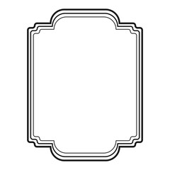 Rectangle frame vintage card blank border decoration design vector