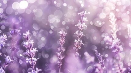 Bokeh background with violet and white color tones inspired by nature