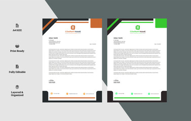 official minimal creative abstract professional newsletter corporate modern business proposal letterhead design template