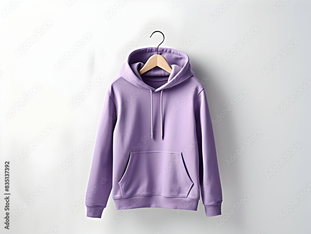 Canvas Prints Premium Hoodie mockup, fashionable hoodie on hanger, Clothing mockup, apparel hoodie mockup