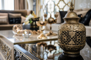 Arabic-Inspired Luxurious Living Room Decor