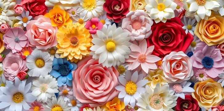 colorful flowers on a background