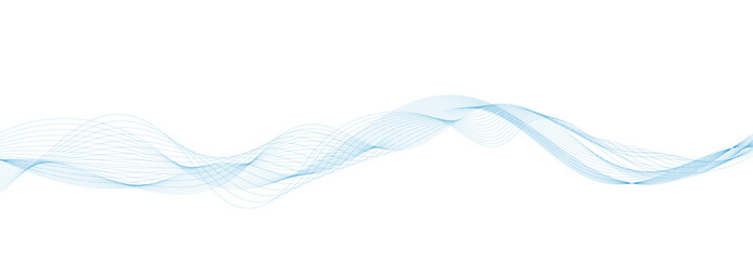 Modern vector background with blue wavy lines.