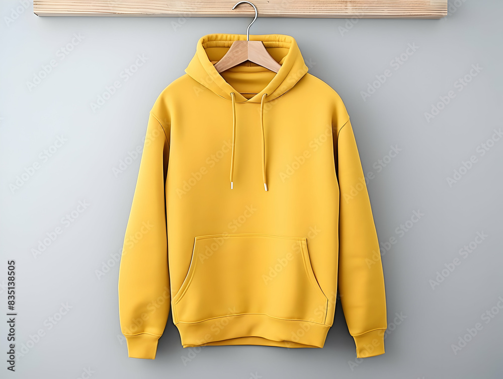 Wall mural Premium Hoodie mockup, fashionable hoodie on hanger, Clothing mockup, apparel hoodie mockup