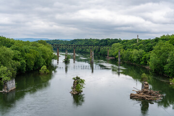 The Potomac River Seen from a Bridge Outside of Shepherdstown West Virginia