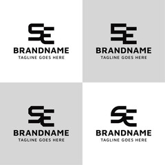 Letters SE Monogram Logo Set, suitable for any business with ES or SE initials