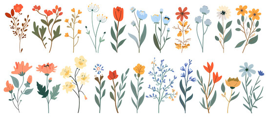 A set of beautiful flower graphics for web & design needs! Perfect for beauty, fashion, nature, spa, events & more.