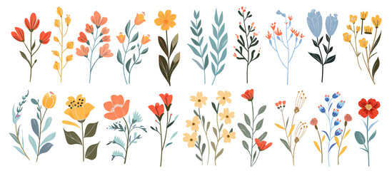 A set of beautiful flower graphics for web & design needs! Perfect for beauty, fashion, nature, spa, events & more.