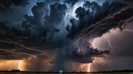 dark storm cloud with some lightning 