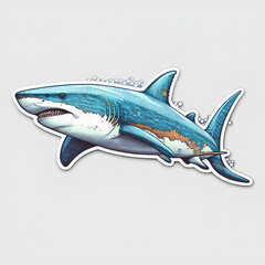 Naklejka premium great shark isolated