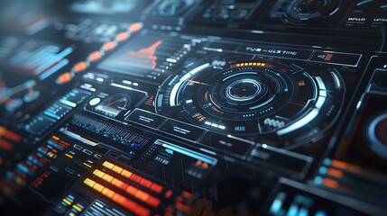 Fototapeta premium Futuristic User Interface Showcasing Dynamic Animations and Sleek Transitions