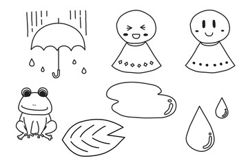 梅雨のイラストいろいろ