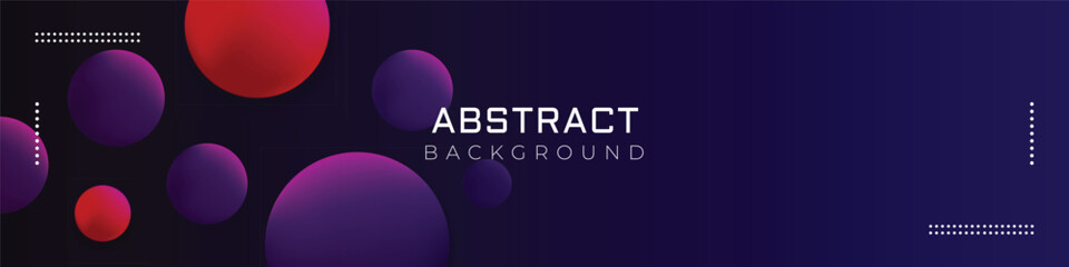 Linkedin banner design with buble and light background