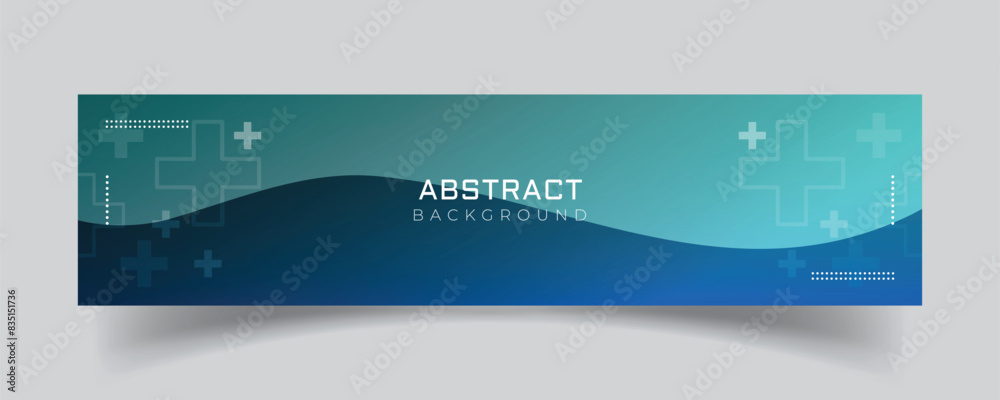 Wall mural linkedin banner with abstract medical background. concepts and ideas for healthcare technology.